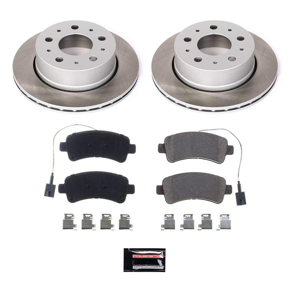 PowerStop Semi-Coated Rotor and Low-Dust Ceramic Brake Pad Kit