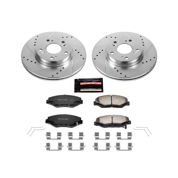 PowerStop Z36 Carbon-Fiber Ceramic Brake Pad with Drilled and Slotted Rotor Kit