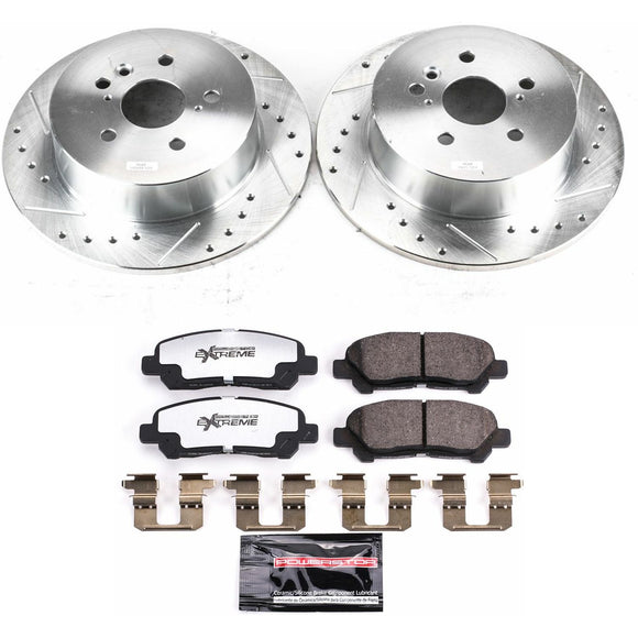 PowerStop Z36 Carbon-Fiber Ceramic Brake Pad with Drilled and Slotted Rotor Kit