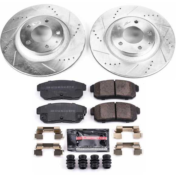 PowerStop Z23 Daily Driver Carbon-Fiber Ceramic Brake Pad and Drilled & Slotted