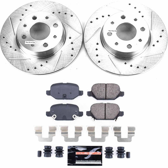 PowerStop Z23 Daily Driver Carbon-Fiber Ceramic Brake Pad and Drilled & Slotted