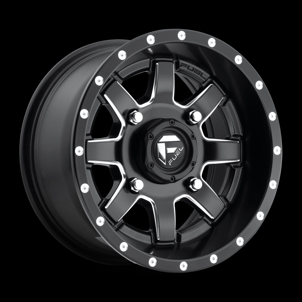 14X7 Fuel UTV D538 Maverick Matte Black Milled 4X110 ET13 wheel/rim