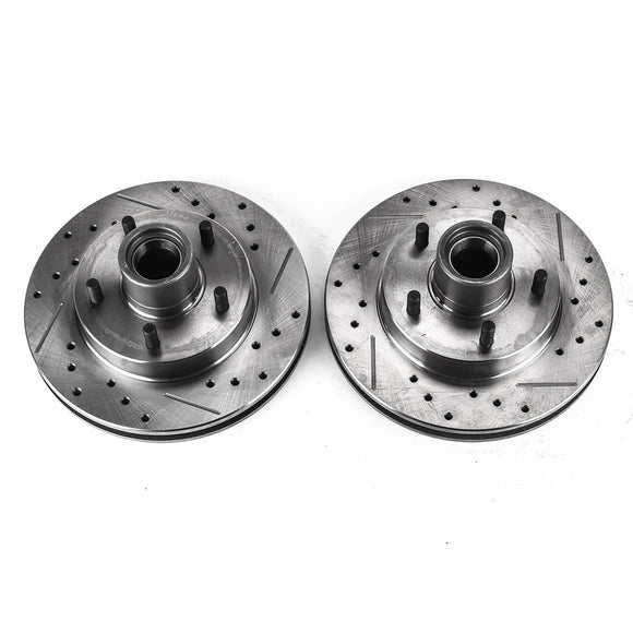 PowerStop Evolution Drilled And Slotted Rotors Pair Front For GMC S15 Jimmy