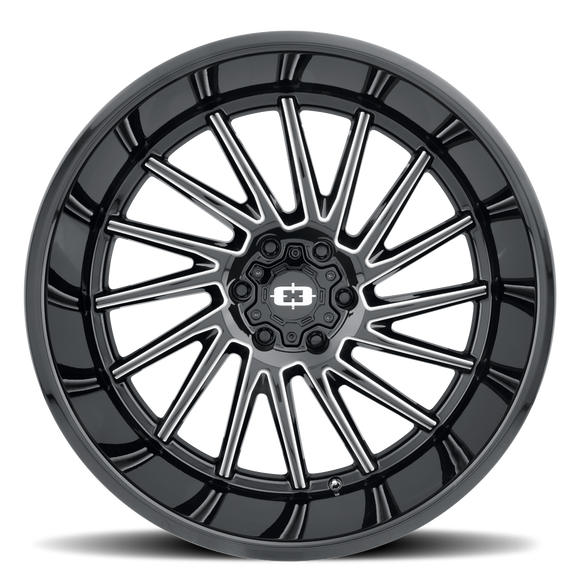 22X10 Vision Rapier Gloss Black Milled Spoke 8x165.1 8x6.5 ET-19 Wheel Rim