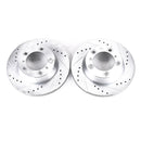 PowerStop Evolution Drilled Slotted Rotors Pair Rear For Porsche Boxster