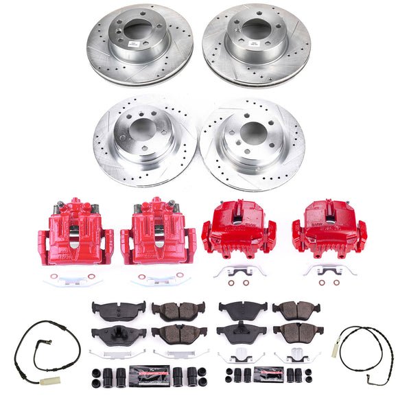 PowerStop Z23 Daily Driver Carbon-Fiber Ceramic Pads Drilled & Slotted Rotor & C