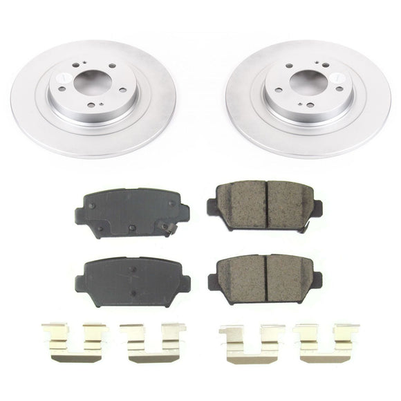 PowerStop Genuine Geomet Coated Rotor and Low-Dust Ceramic Brake Pad Kit