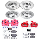 PowerStop Z26 Street Performance Ceramic Brake Pad, Drilled Slotted Rotor, and C