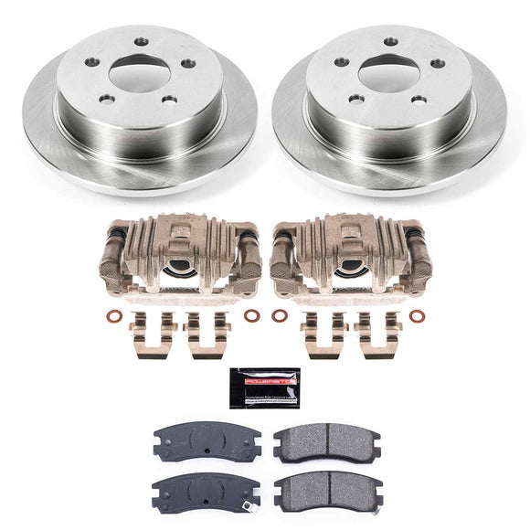 PowerStop OE Stock Replacement Low-Dust Ceramic Brake Pad, Rotor and Caliper Kit