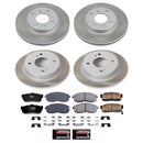 PowerStop Semi-Coated Rotor and Low-Dust Ceramic Brake Pad Kit