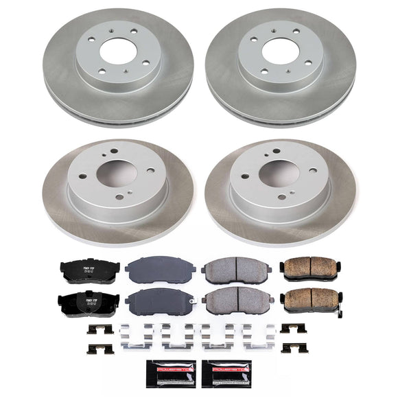 PowerStop Semi-Coated Rotor and Low-Dust Ceramic Brake Pad Kit