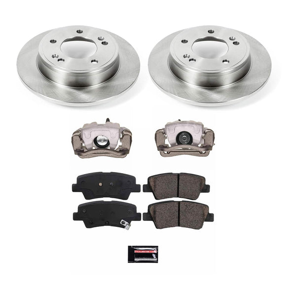 PowerStop OE Stock Replacement Low-Dust Ceramic Brake Pad, Rotor and Caliper Kit