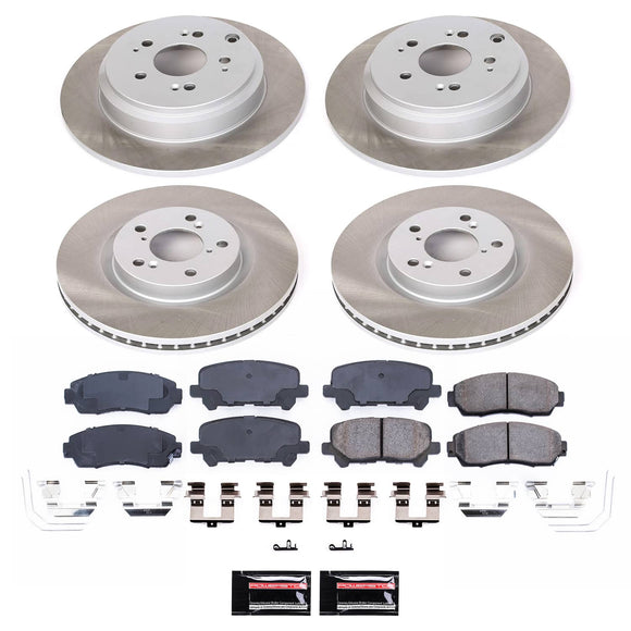 PowerStop Semi-Coated Rotor and Low-Dust Ceramic Brake Pad Kit