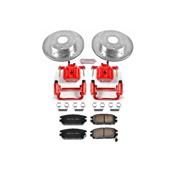 PowerStop Z23 Daily Driver Carbon-Fiber Ceramic Pads Drilled & Slotted Rotor & C