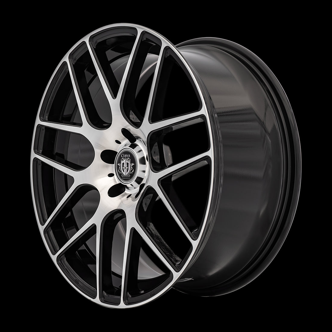 18x8 Curva C7 Gloss Black Machine Face 5x120 ET35 wheel/rim