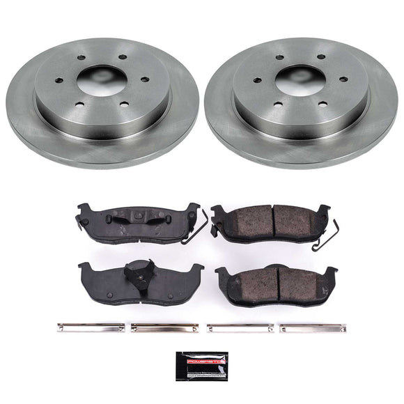 PowerStop OE Stock Replacement Low-Dust Ceramic Brake Pad and Rotor Kit