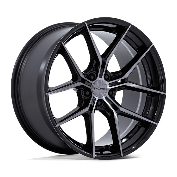 19X8.5 Niche NC279 Prodigy 5 Gloss Black Dark Tinted Clear 5x112 ET42 Wheel Rim