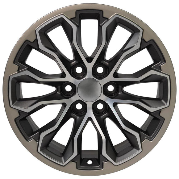 17" Replica Wheel fits Chevy Colorado ZR2 CV54 Satin Gunmetal Mach'd 17x8