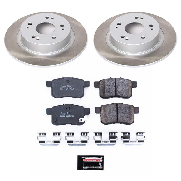 PowerStop Semi-Coated Rotor and Low-Dust Ceramic Brake Pad Kit