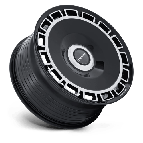 22x10.5 Niche NC287 Venice Gloss Black Machined Face 5x112 ET38 Wheel