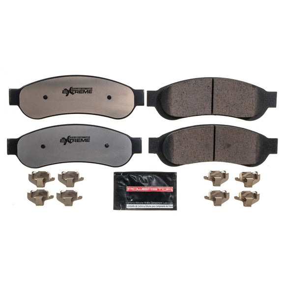 PowerStop Z36 Truck And Tow Carbon-Fiber Ceramic Brake Pads With Hardware