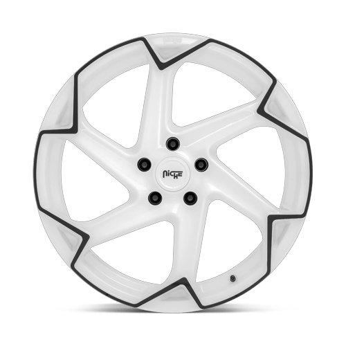 20X10.5 Niche M257 FLASH Gloss White With Black 5X120 ET35 wheel/rim