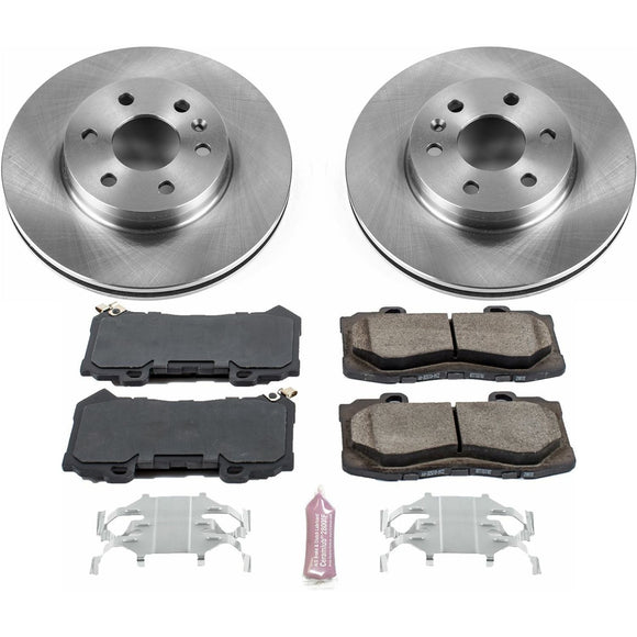 PowerStop OE Stock Replacement Low-Dust Ceramic Brake Pad and Rotor Kit