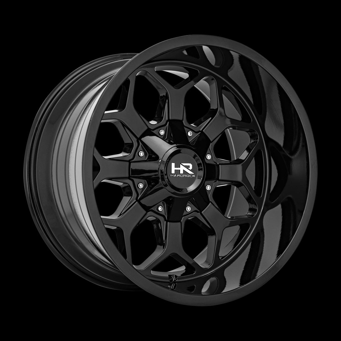 20x10 Hardrock Indestructible Gloss Black 6x135/139.7 ET-19 wheel/rim