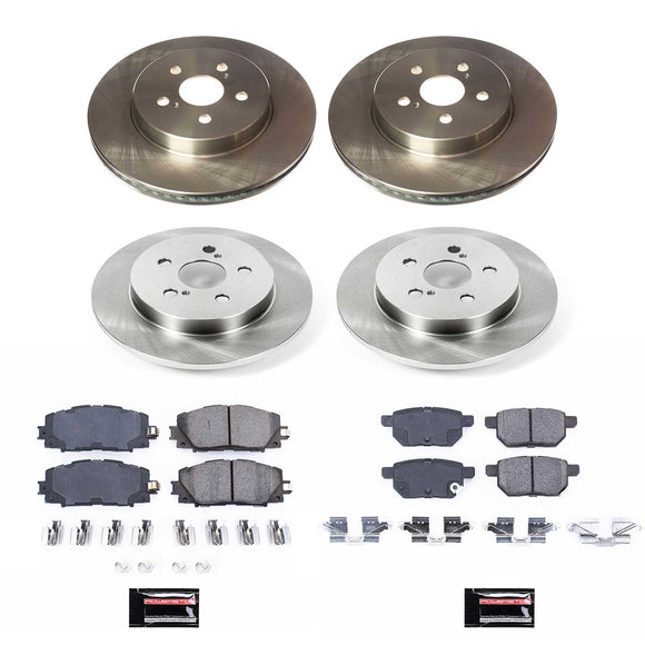 PowerStop OE Stock Replacement Low-Dust Ceramic Brake Pad and Rotor Kit