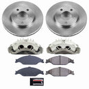 PowerStop OE Stock Replacement Low-Dust Ceramic Brake Pad, Rotor and Caliper Kit