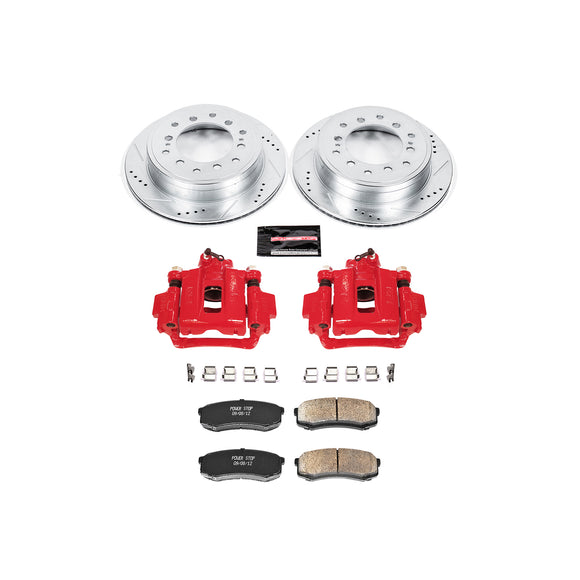 PowerStop Z23 Daily Driver Carbon-Fiber Ceramic Pads Drilled & Slotted Rotor & C