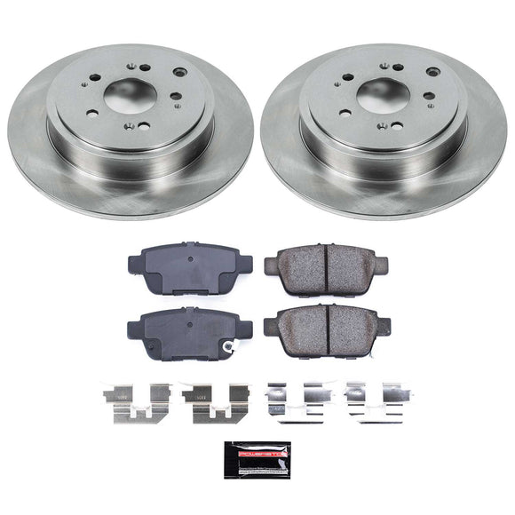 PowerStop OE Stock Replacement Low-Dust Ceramic Brake Pad and Rotor Kit