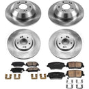 PowerStop OE Stock Replacement Low-Dust Ceramic Brake Pad and Rotor Kit