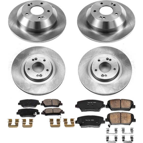 PowerStop OE Stock Replacement Low-Dust Ceramic Brake Pad and Rotor Kit