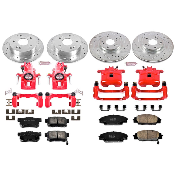PowerStop Z23 Daily Driver Carbon-Fiber Ceramic Pads Drilled & Slotted Rotor & C