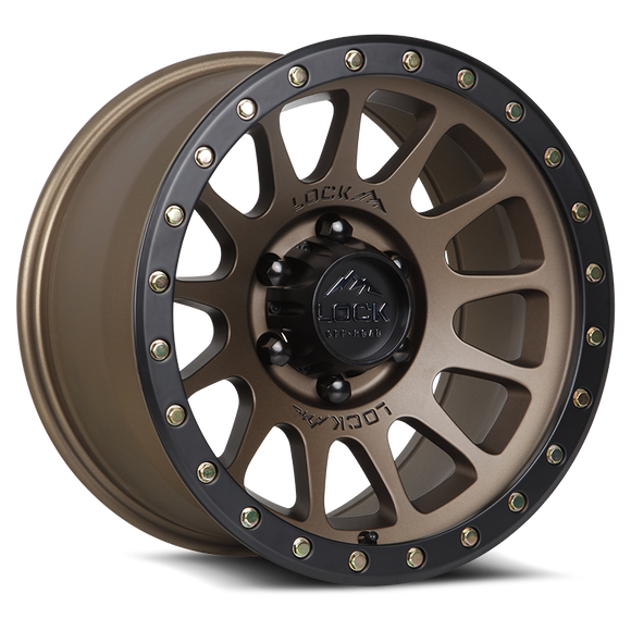 17x9 Lock Off-Road Yosemite Matte Bronze Black Ring 6x135 ET0 Wheel Rim