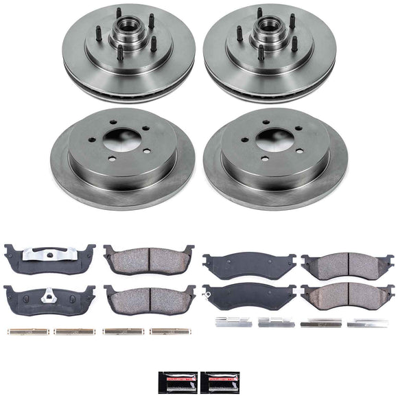 PowerStop OE Stock Replacement Low-Dust Ceramic Brake Pad and Rotor Kit