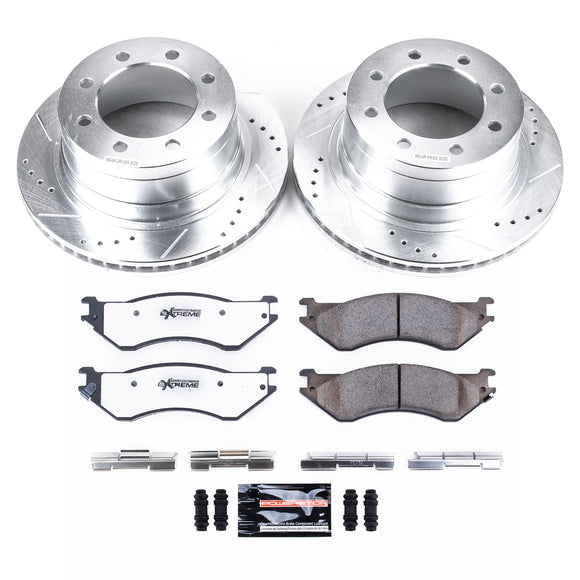 PowerStop Z36 Carbon-Fiber Ceramic Brake Pad with Drilled and Slotted Rotor Kit
