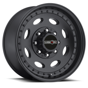 16x6 Vision 81 Heavy Hauler Matte Black 8x165.1 8x6.5 ET0 Wheel Rim