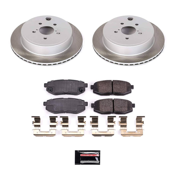 PowerStop Semi-Coated Rotor and Low-Dust Ceramic Brake Pad Kit