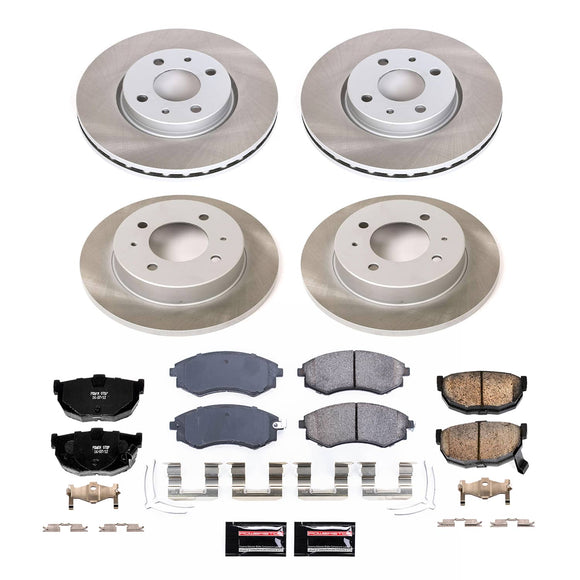 PowerStop Semi-Coated Rotor and Low-Dust Ceramic Brake Pad Kit