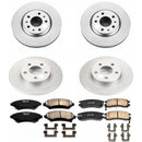 PowerStop Genuine Geomet Coated Rotor and Low-Dust Ceramic Brake Pad Kit