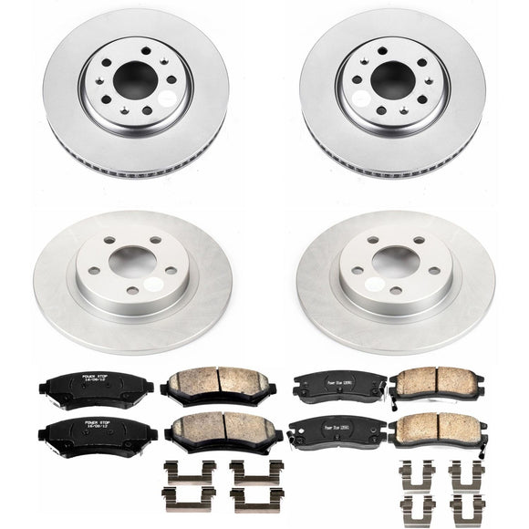 PowerStop Genuine Geomet Coated Rotor and Low-Dust Ceramic Brake Pad Kit