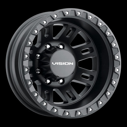 17x6.5 Vision 408 Manx 2 Dually Satin Black 8x200 ET121.35 Wheel Rim