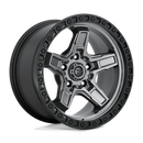 17X9 Fuel D698 KICKER Matte Gun Metal Black Bead Ring 5X127 ET-12 wheel/rim