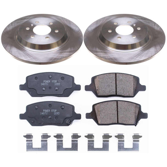 PowerStop OE Stock Replacement Low-Dust Ceramic Brake Pad and Rotor Kit