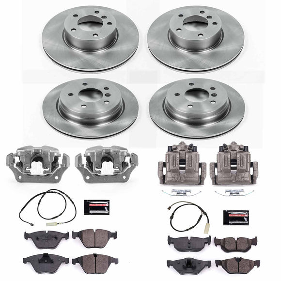 PowerStop OE Stock Replacement Low-Dust Ceramic Brake Pad, Rotor and Caliper Kit