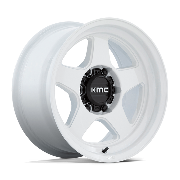 17X8.5 KMC KM728 Lobo Gloss White 6X135 ET-10 Wheel Rim