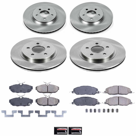 PowerStop OE Stock Replacement Low-Dust Ceramic Brake Pad and Rotor Kit