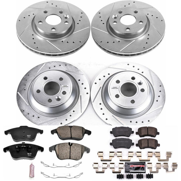 PowerStop Z23 Daily Driver Carbon-Fiber Ceramic Brake Pad and Drilled & Slotted